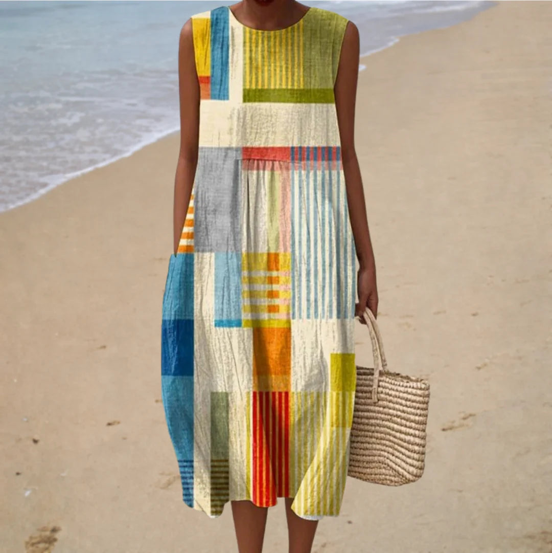 Vega™ | Vestido Midi Geométrico