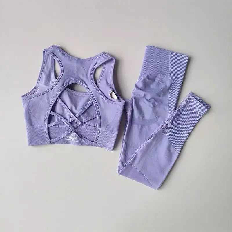 Martina Conjunto Deportivo Active de Top y Leggings de Cintura Alta