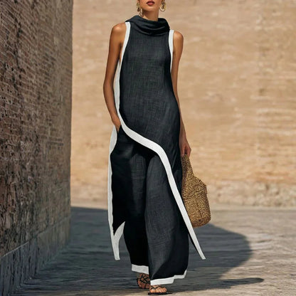 Nadia Conjunto de Lino Atemporal con Diseño Minimalista