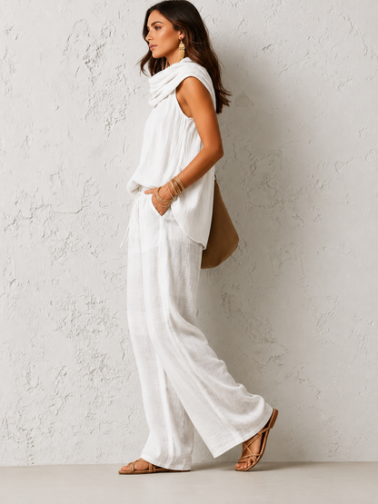 Conjunto Natural Cómodo y Elegante Blanco