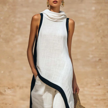 Nadia Conjunto de Lino Atemporal con Diseño Minimalista