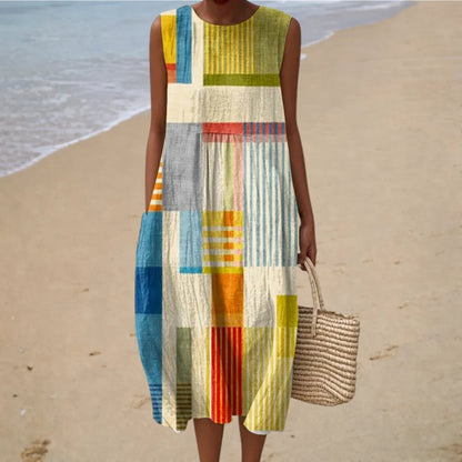 Vega™ | Vestido Midi Geométrico