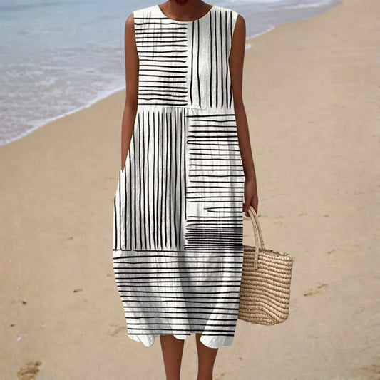 Vestido de Verano Cómodo sin Mangas