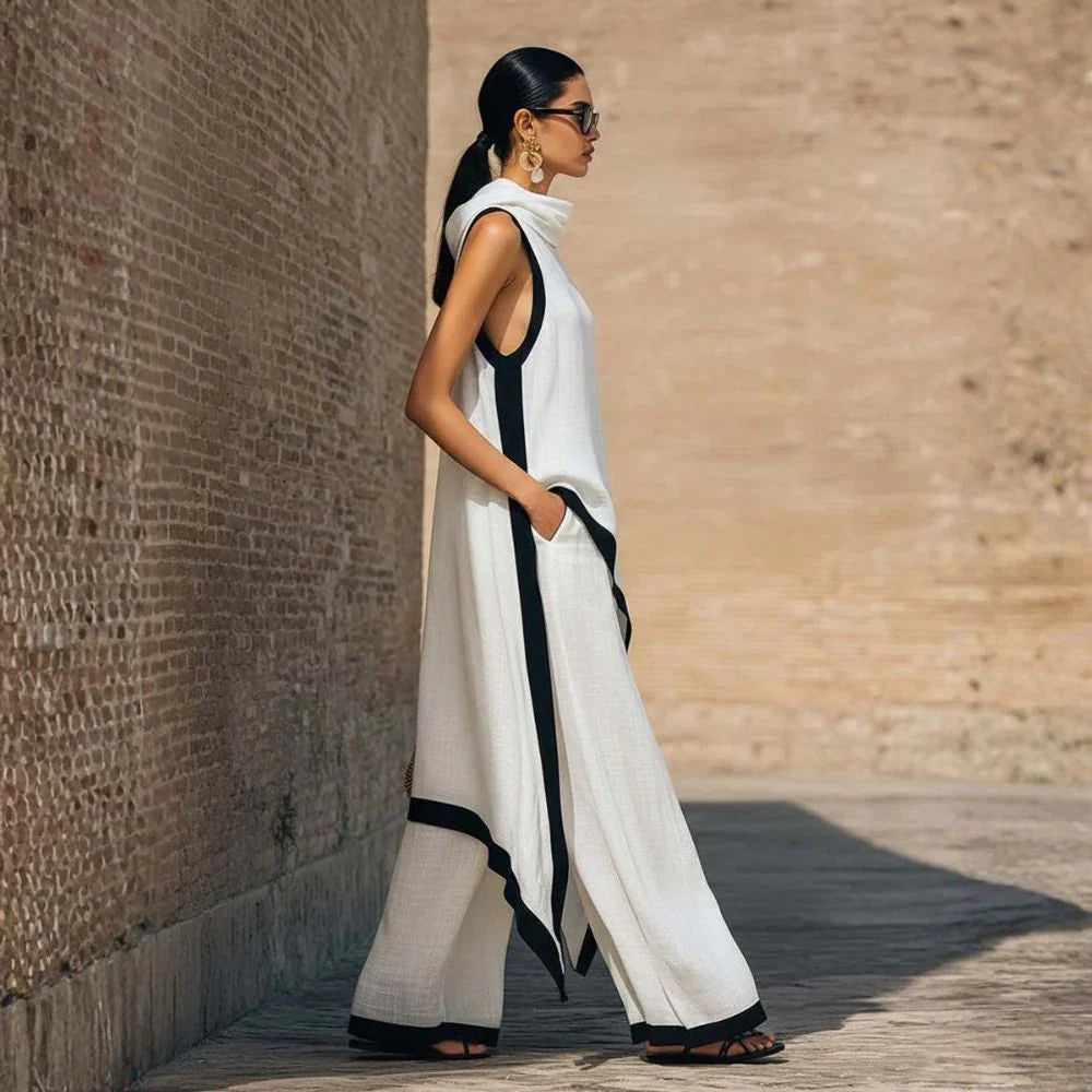 Nadia Conjunto de Lino Atemporal con Diseño Minimalista