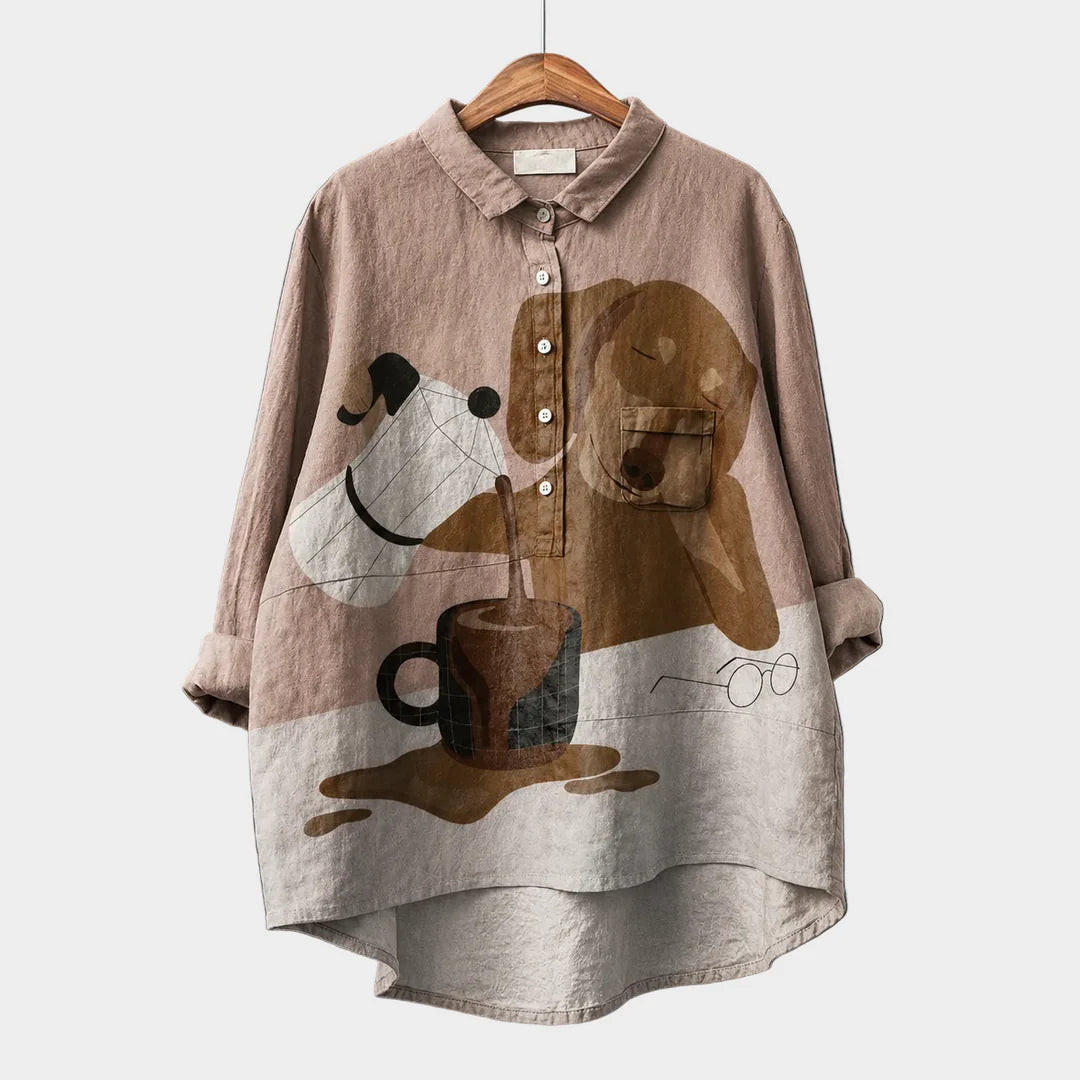 Blusa Perrito Cafetero