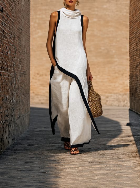 Nadia Conjunto de Lino Atemporal con Diseño Minimalista
