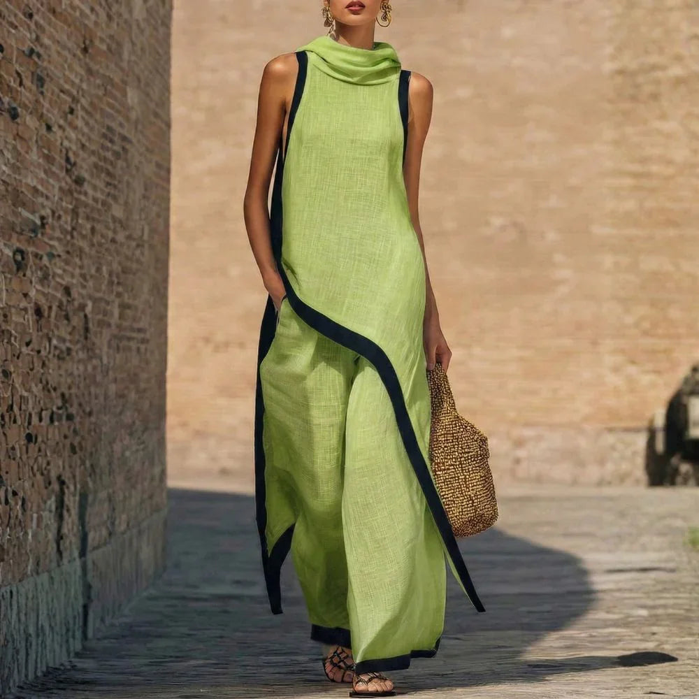 Nadia Conjunto de Lino Atemporal con Diseño Minimalista