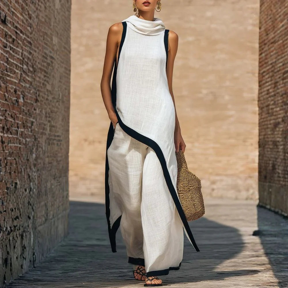 Nadia Conjunto de Lino Atemporal con Diseño Minimalista