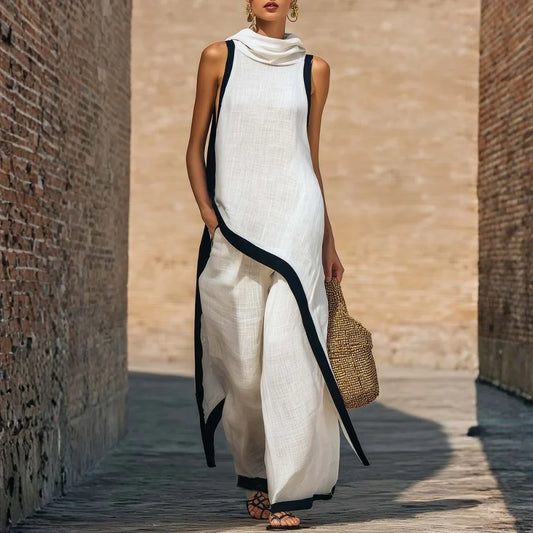 Nadia Conjunto de Lino Atemporal con Diseño Minimalista