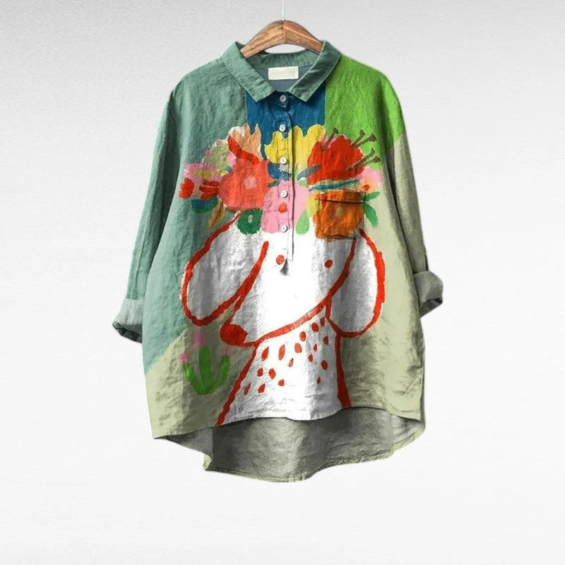 Blusa Artística Floral