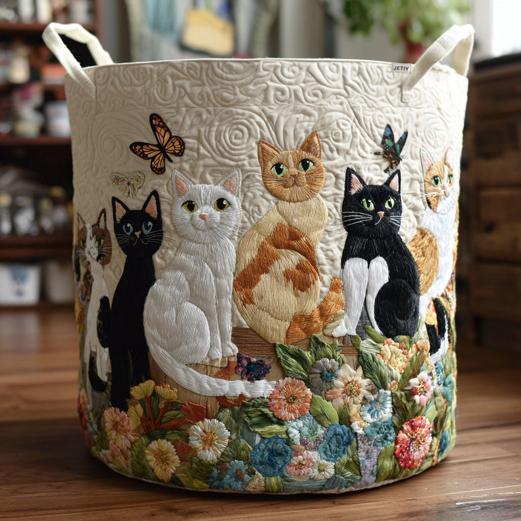 Gracia Cesto Jardín con Gatos