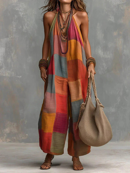 Azahara Mono Bohemio Patchwork de Estilo Artístico