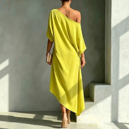 Belén Vestido Elegante de Diseño Asimétrico