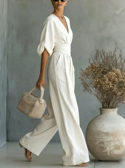 Leandra Mono Esencial con Escote en V