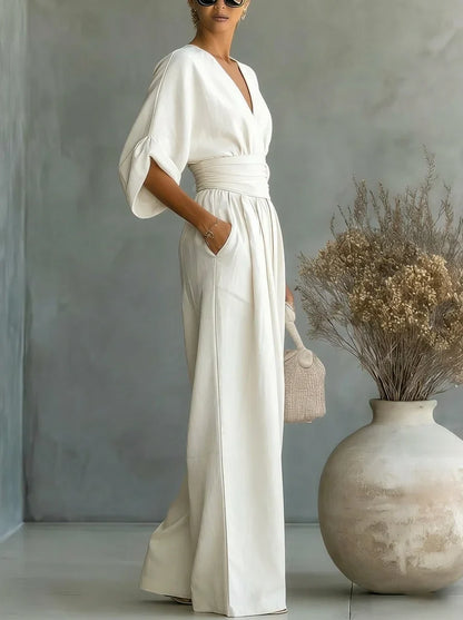 Leandra Mono Esencial con Escote en V