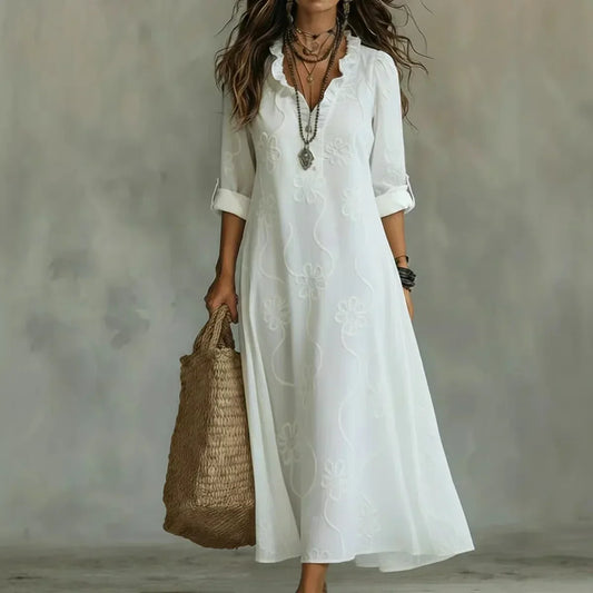 Liana Vestido Maxi Floral de Estilo Bohemio