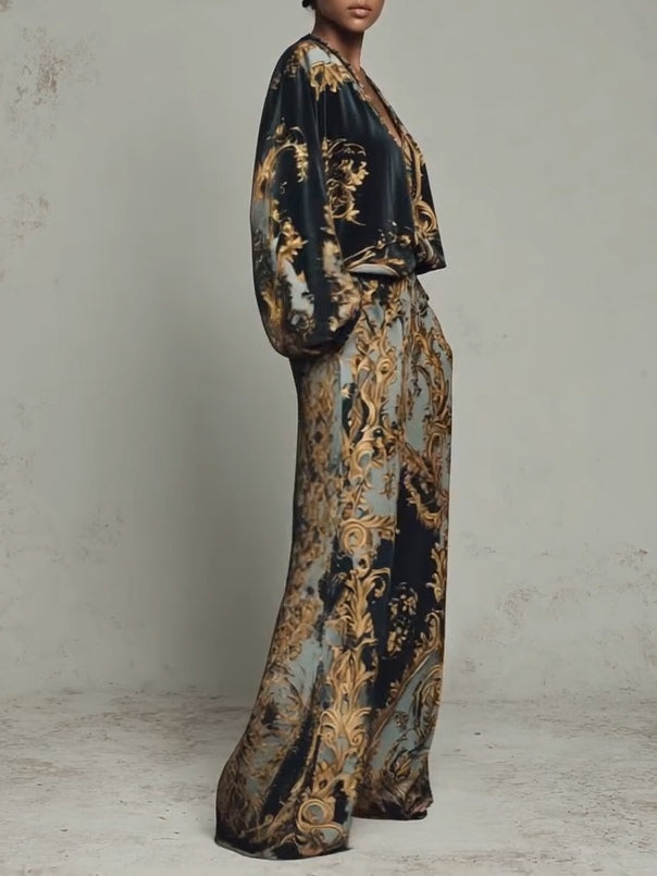 Tania Conjunto de Dos Piezas con Estampado Floral