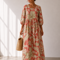 Vestido largo fluido, elegante y cómodo. (Copia)