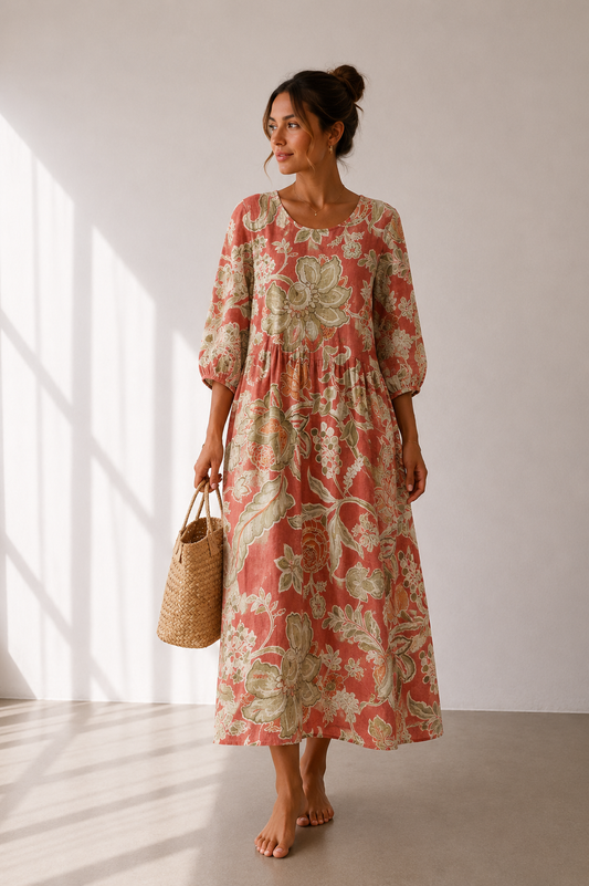 Vestido largo fluido, elegante y cómodo. (Copia)