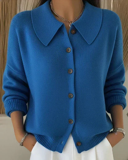 Coralia Chaqueta de Punto con Cuello Camisero