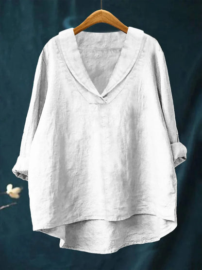 Blusa Fluida con Cuello en V