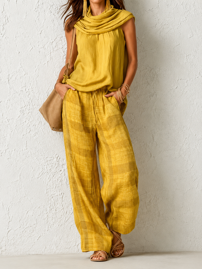 Conjunto Natural Cómodo y Elegante Amarillo