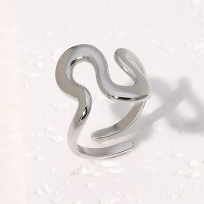 Lucía Anillo Dorado de Acero Inoxidable con Baño PVD de Oro 18K