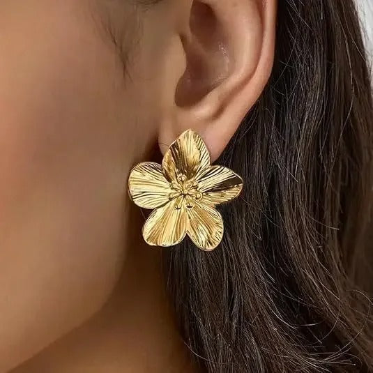 Pendientes Aveline Flor Dorada
