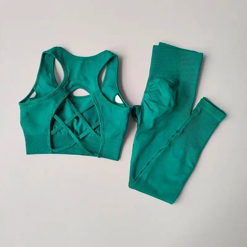 Martina Conjunto Deportivo Active de Top y Leggings de Cintura Alta