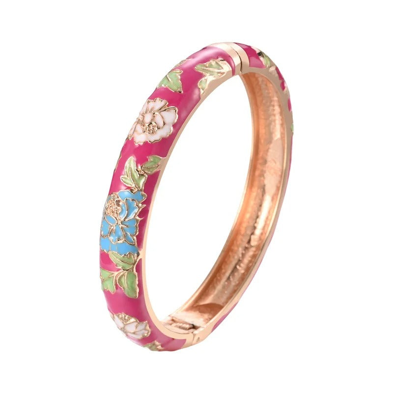 Azahara Colección Pulseras Esmaltadas con Motivos Florales