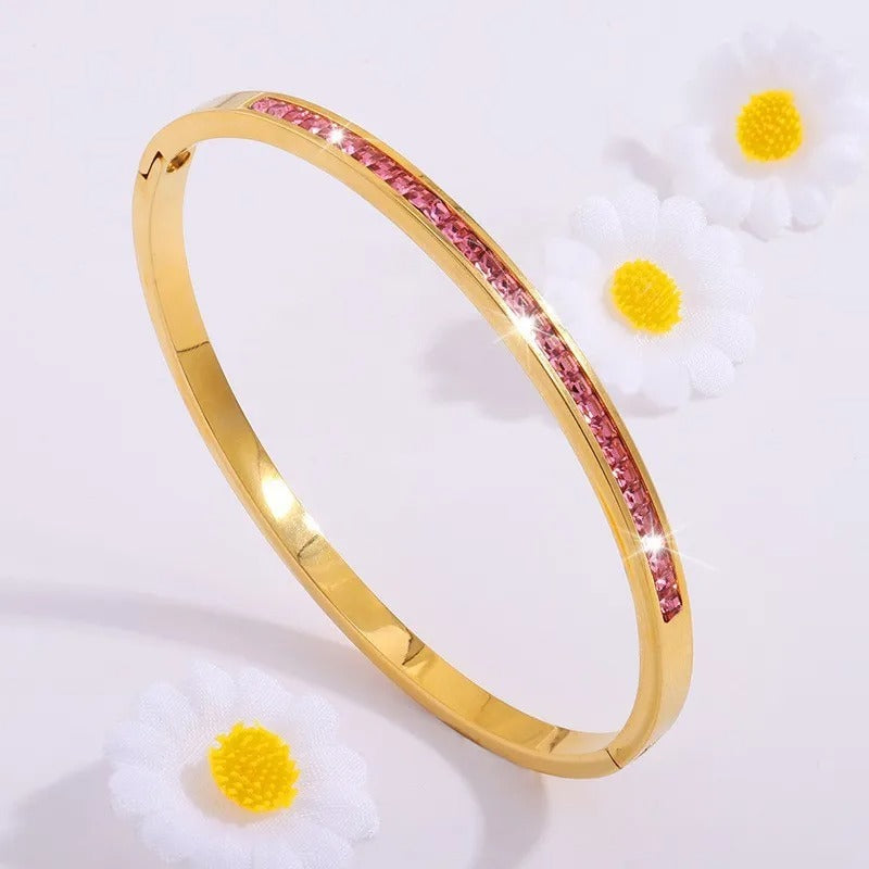 Nerea Colección Pulseras de Acero Inoxidable con Circonitas