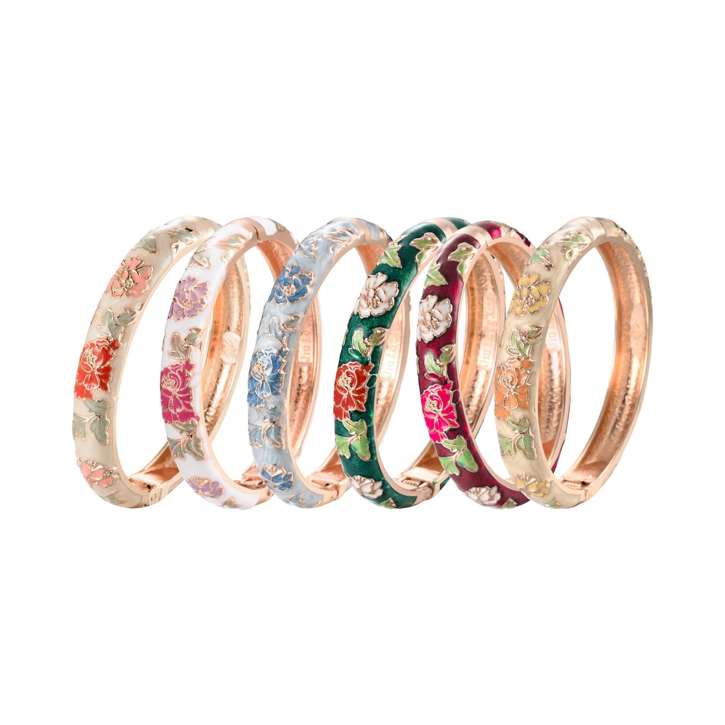 Azahara Colección Pulseras Esmaltadas con Motivos Florales