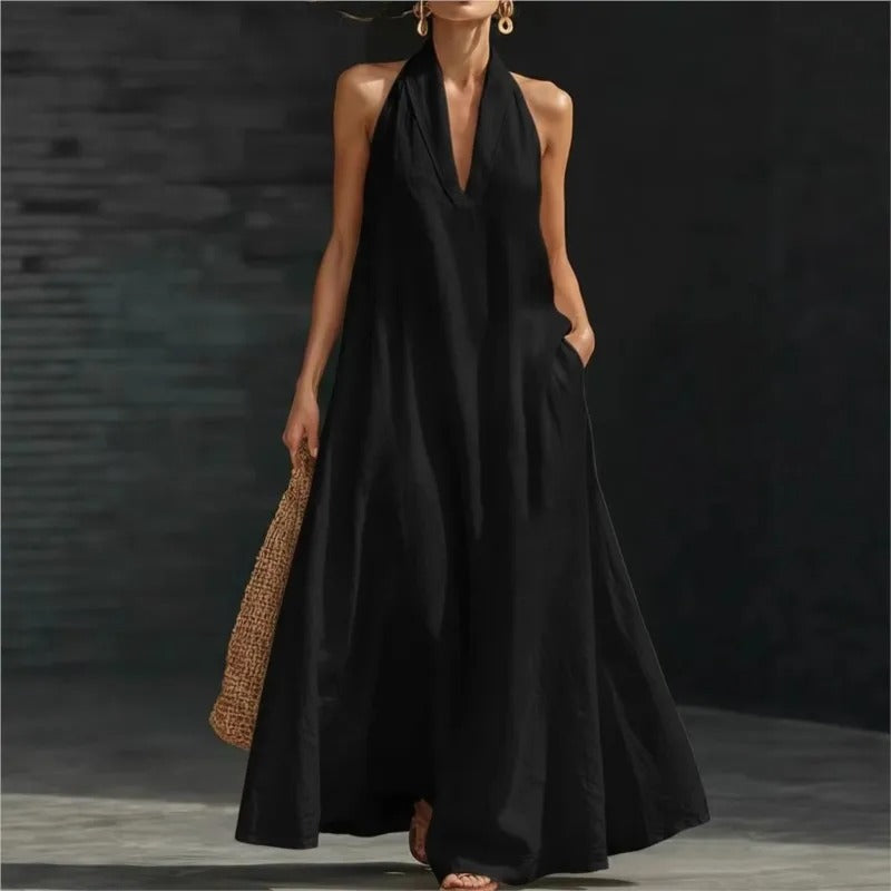 Clara Vestido Maxi Halter