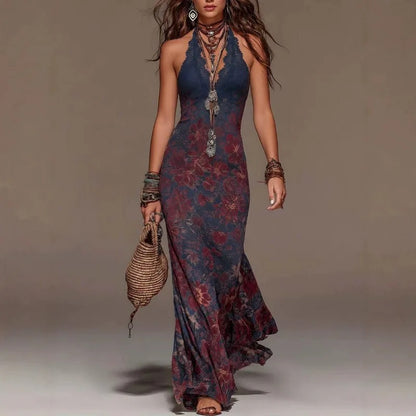 Celeste Vestido Bohemio Floral