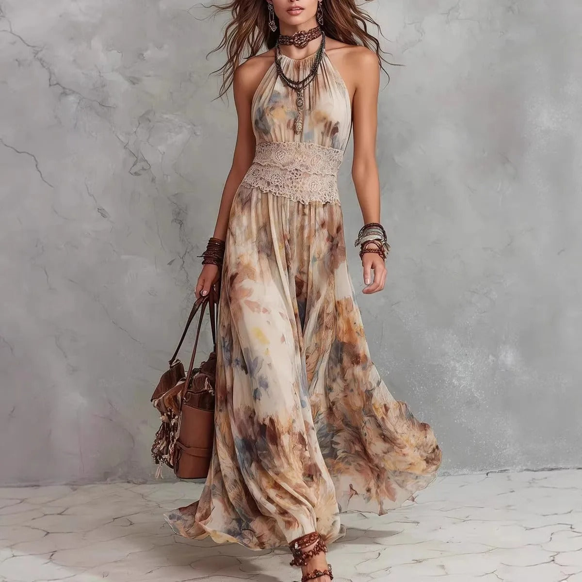 Valeria Vestido Maxi Floral