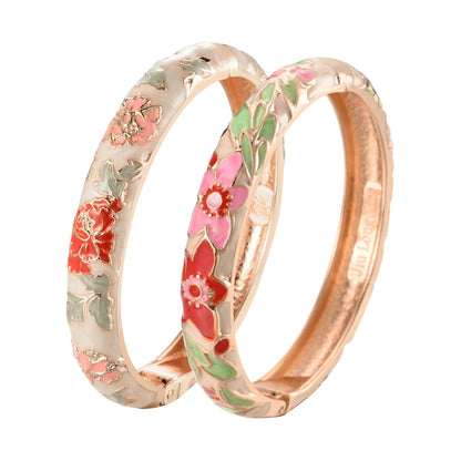 Azahara Colección Pulseras Esmaltadas con Motivos Florales