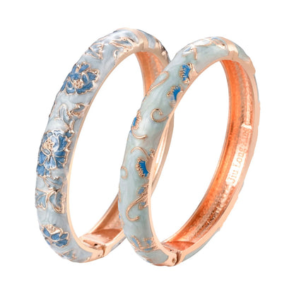 Azahara Colección Pulseras Esmaltadas con Motivos Florales