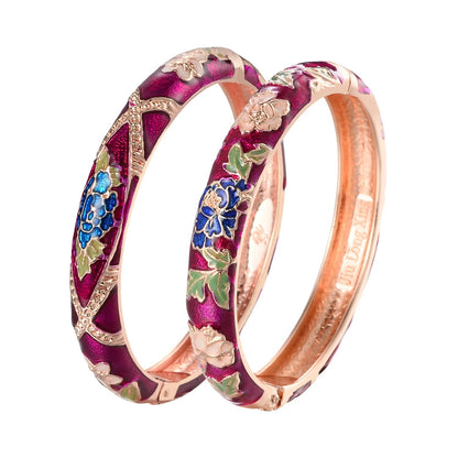 Azahara Colección Pulseras Esmaltadas con Motivos Florales