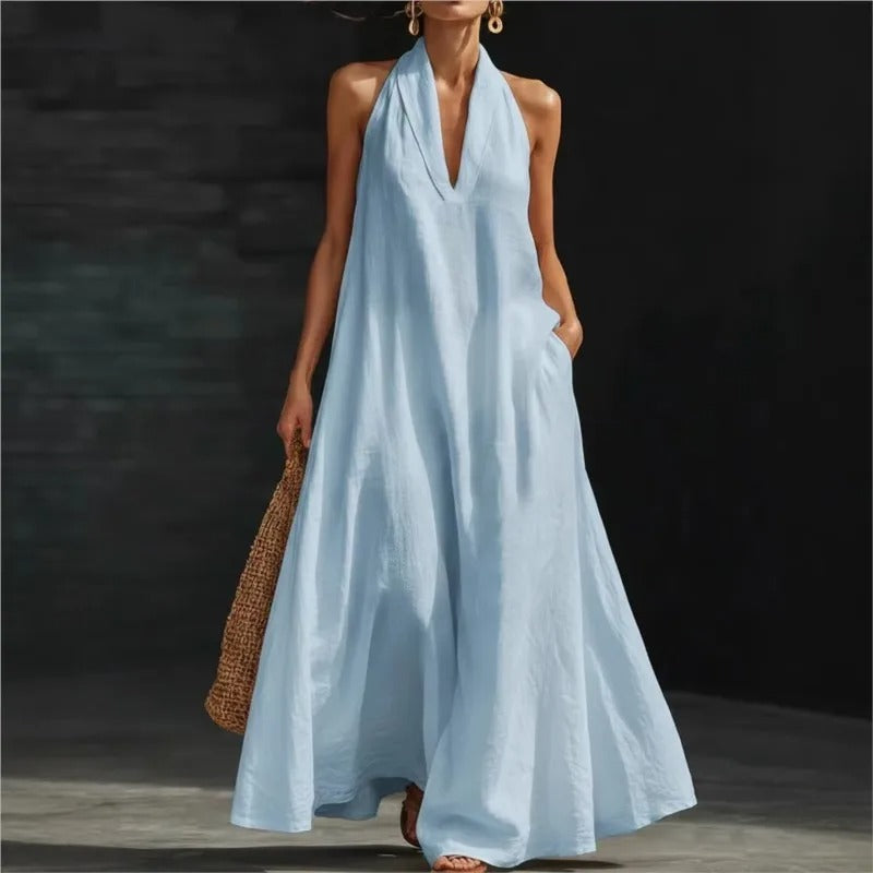 Clara Vestido Maxi Halter