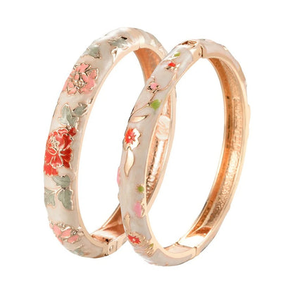 Azahara Colección Pulseras Esmaltadas con Motivos Florales
