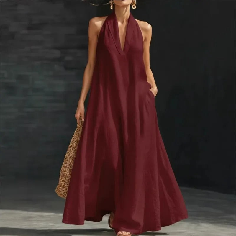 Clara Vestido Maxi Halter