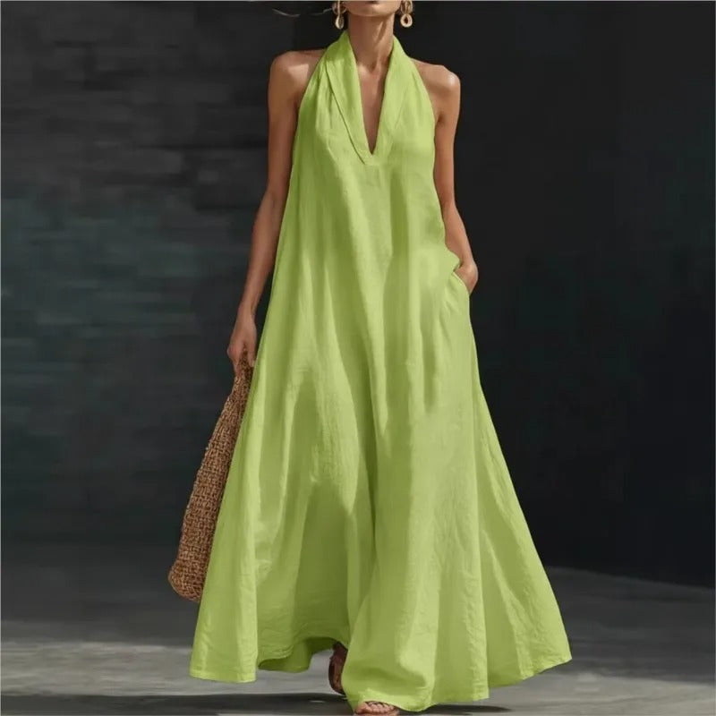 Clara Vestido Maxi Halter