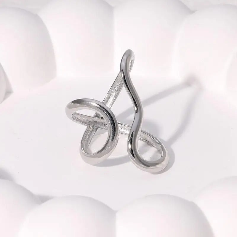 Lucía Anillo Dorado de Acero Inoxidable con Baño PVD de Oro 18K
