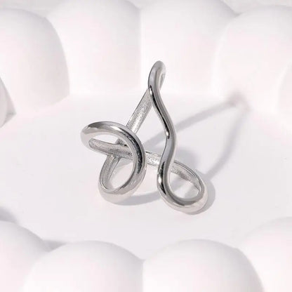 Lucía Anillo Dorado de Acero Inoxidable con Baño PVD de Oro 18K