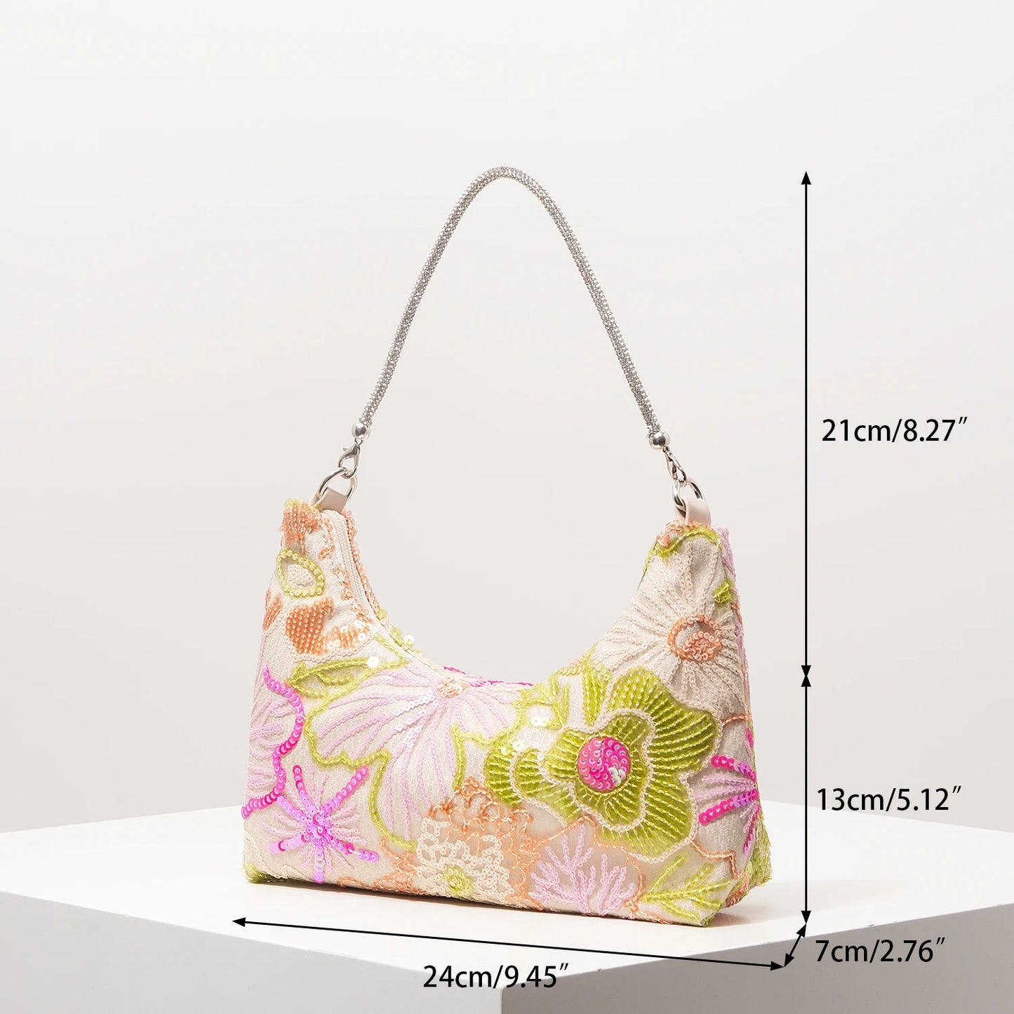 Amalia Bolso Bordado Flores Silvestres