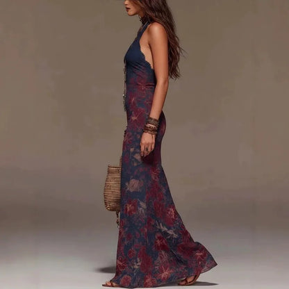 Celeste Vestido Bohemio Floral