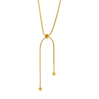 Elara Collar Ajustable de Acero Inoxidable Chapado en Oro de 18K