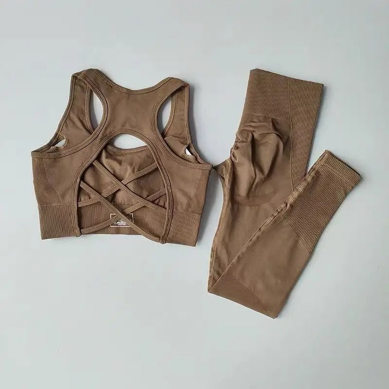 Martina Conjunto Deportivo Active de Top y Leggings de Cintura Alta