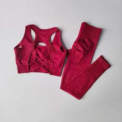 Martina Conjunto Deportivo Active de Top y Leggings de Cintura Alta