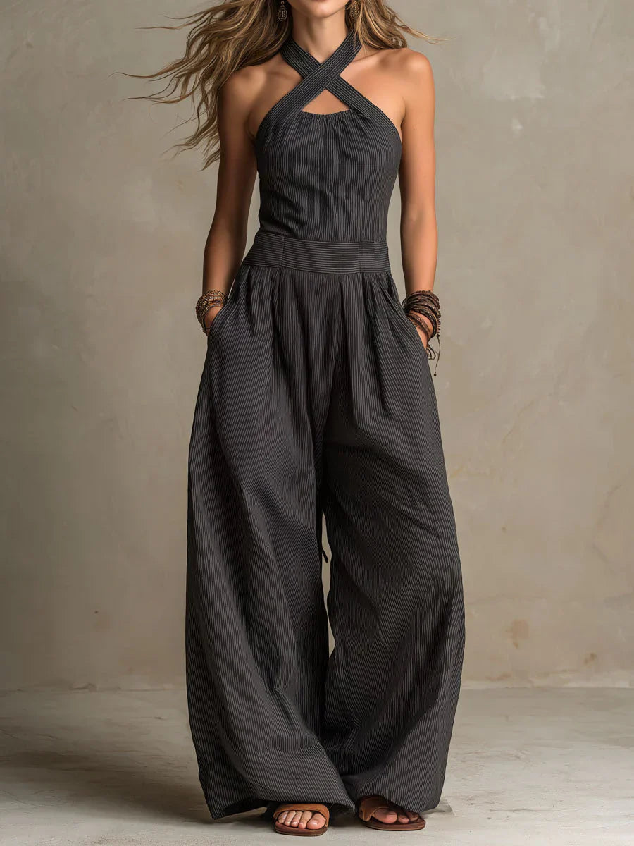 Mariela Mono Elegante con Escote Cruzado